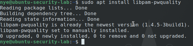 Installing PAM password-quality controls